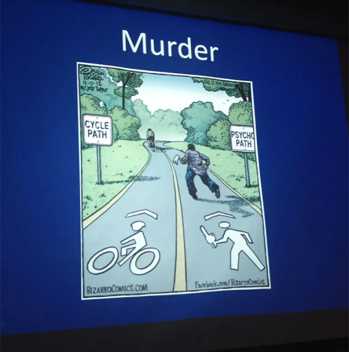 Funny presentation about murder meme