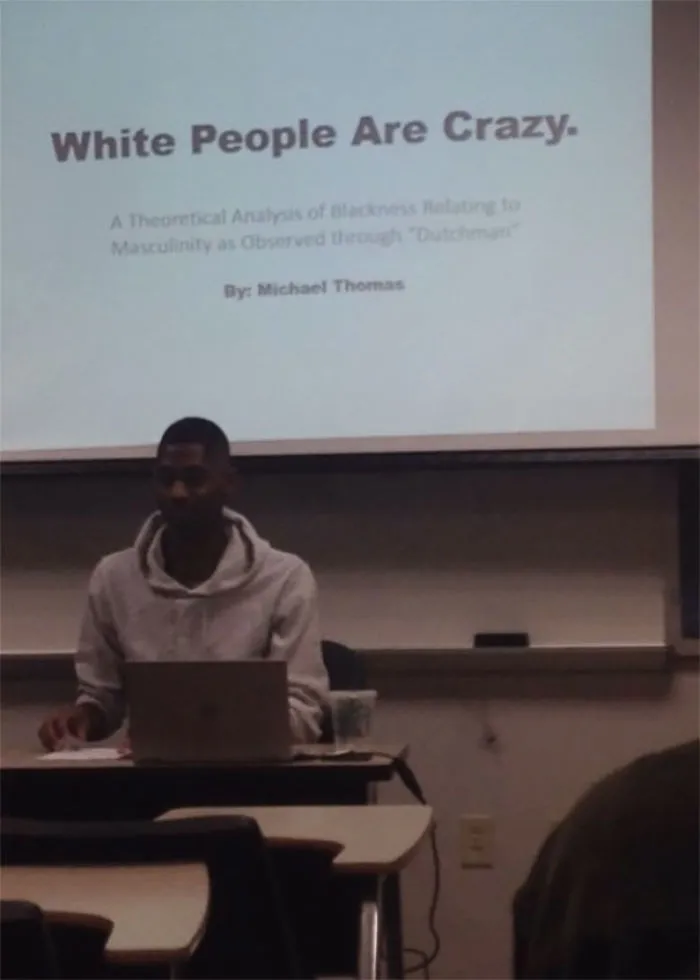 Funny presentation about white people are crazy