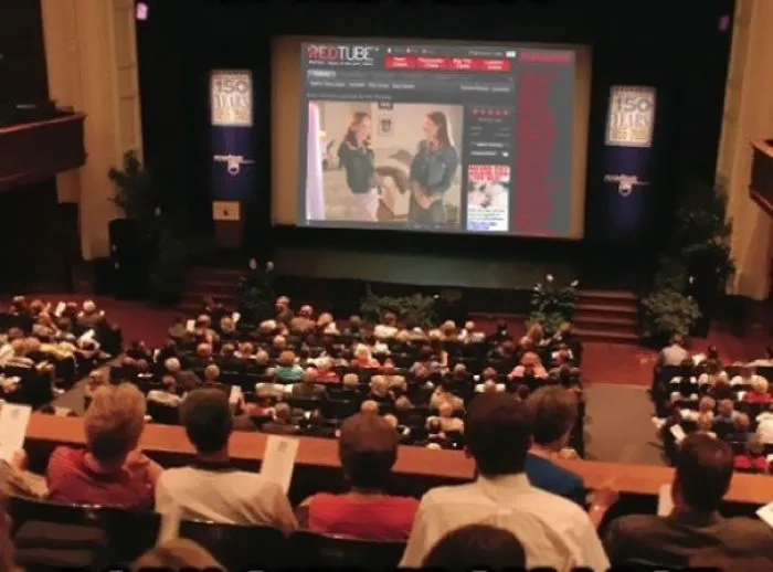 Starts New Presentation... Porn Site Shows Up