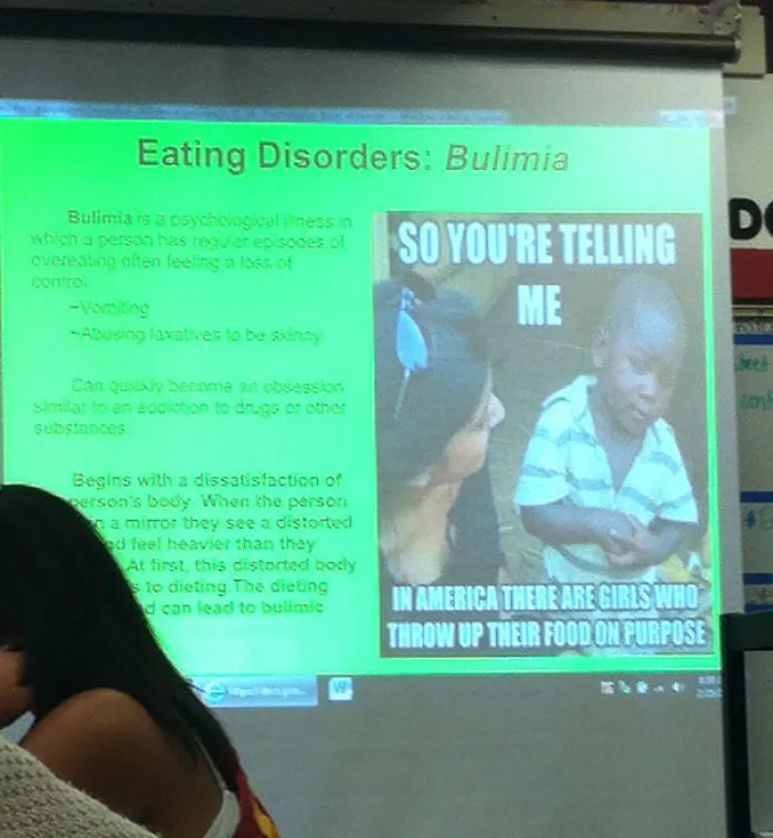 Funny presentation about eating disorders
