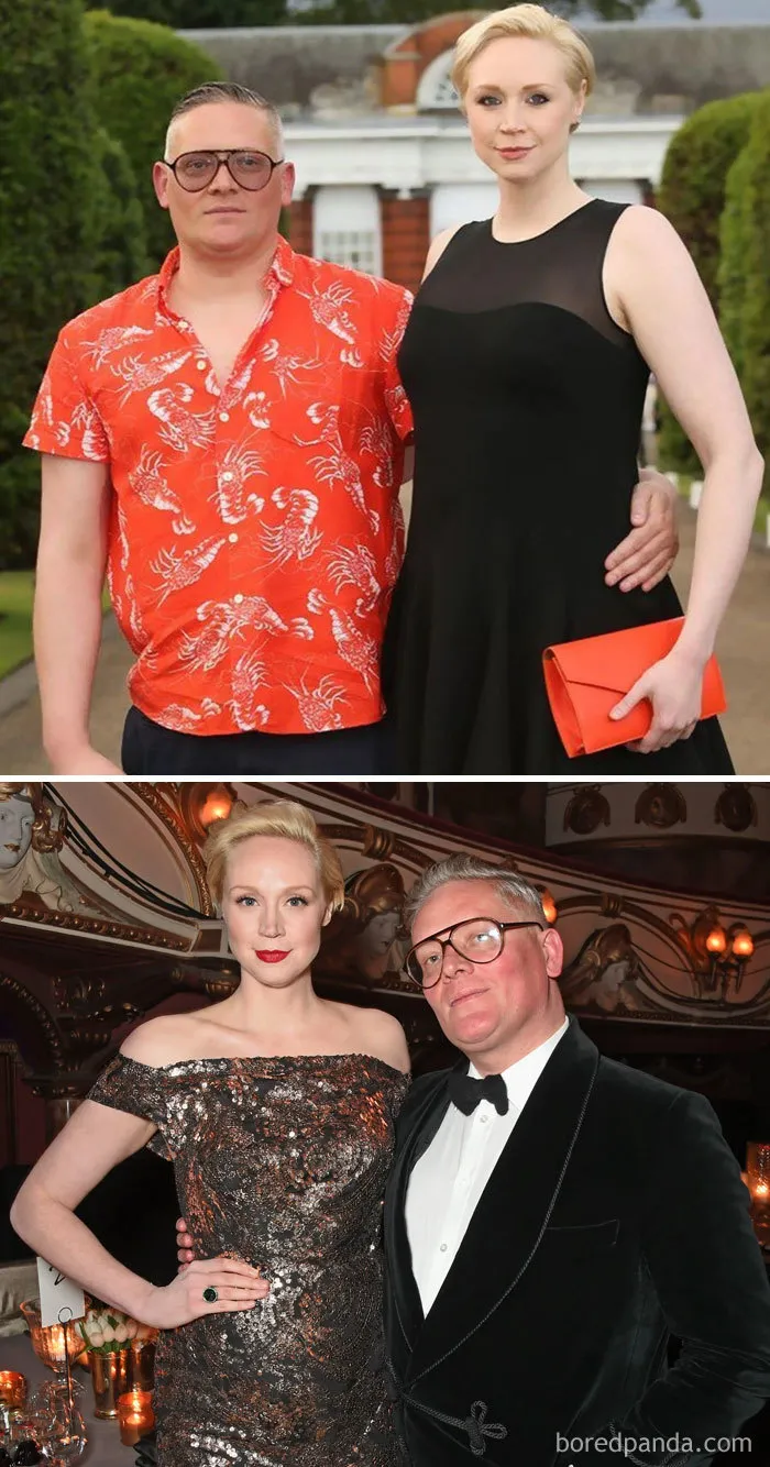 Gwendoline Christie (Brienne Of Tarth) Y El Diseñador De Moda Giles Deacon