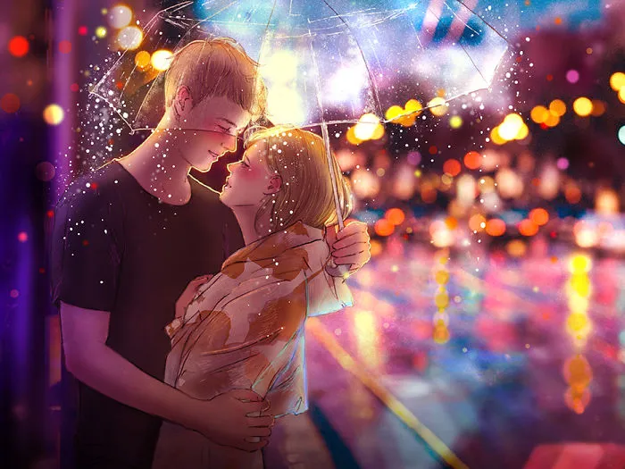 Walking In The Rain And Kissing