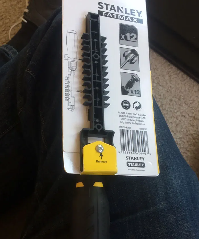 The Packaging On My New Screwdriver