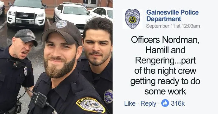 Florida Police Officers Post Selfie On Facebook, Cause A Storm As Big As Irma