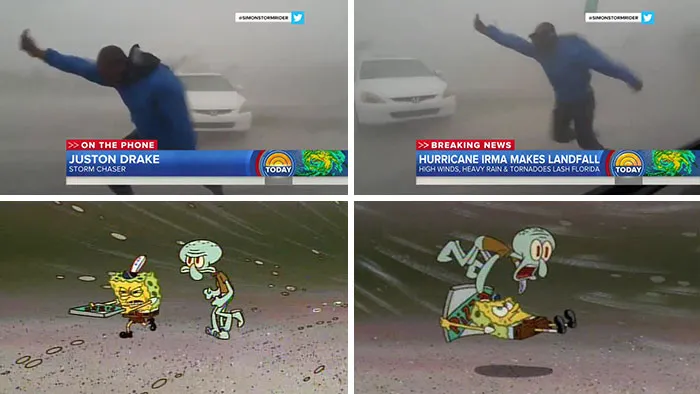 Parece que intenta repartir la cangrepizza