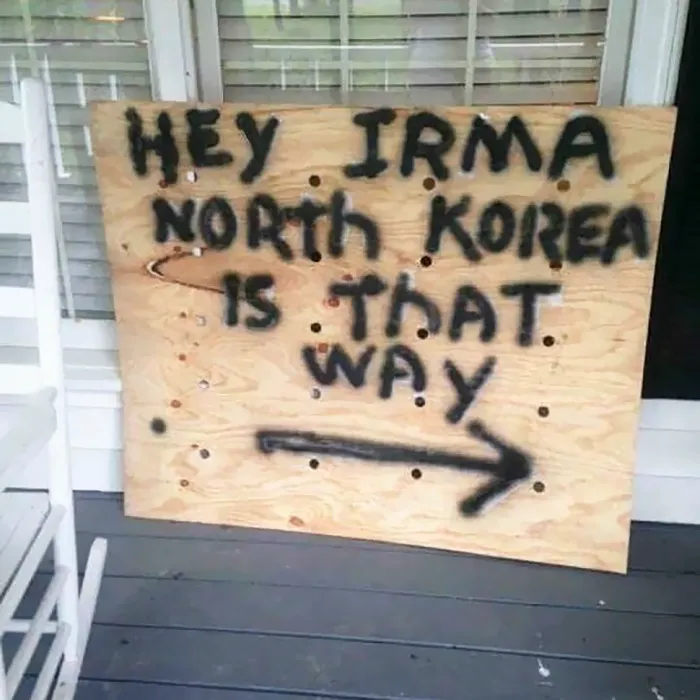 Hey Irma, North Korea Is That Way