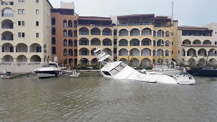 Luxury Yachts Were Destroyed And Sunk As Huge Waves Battered The Coast Of St Martin Overnight
