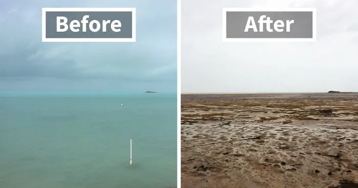 Irma Makes The Ocean Disappear From Florida And Bahamas Beaches And It's Terrifying