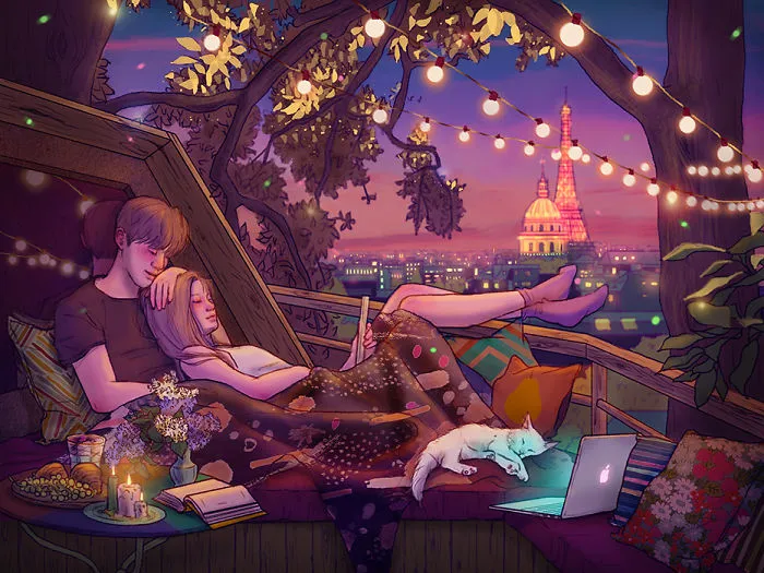 Simply Relaxing Together After Watching A Good Show
