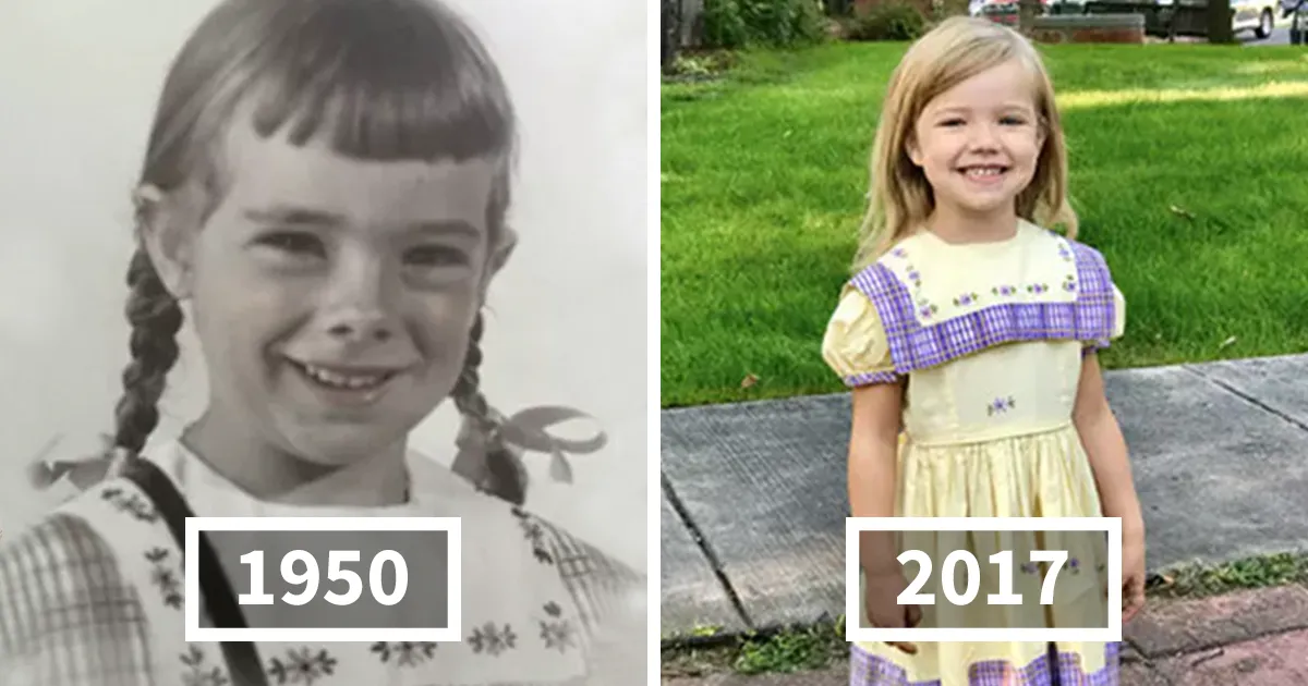 19 Niñas han llevado este mismo vestido en su primer día de guardería en los últimos 67 años