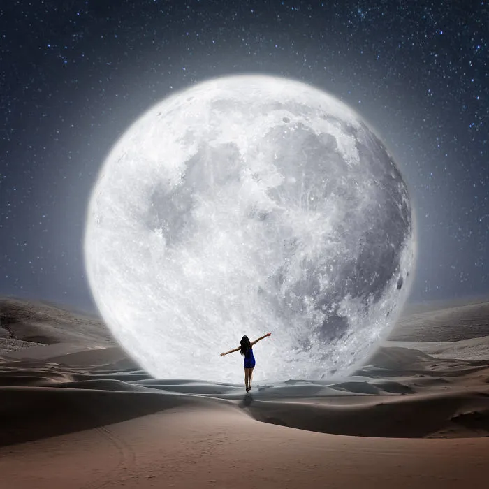 ..i Spent My Times Creating A Surreal Images Of Moon..