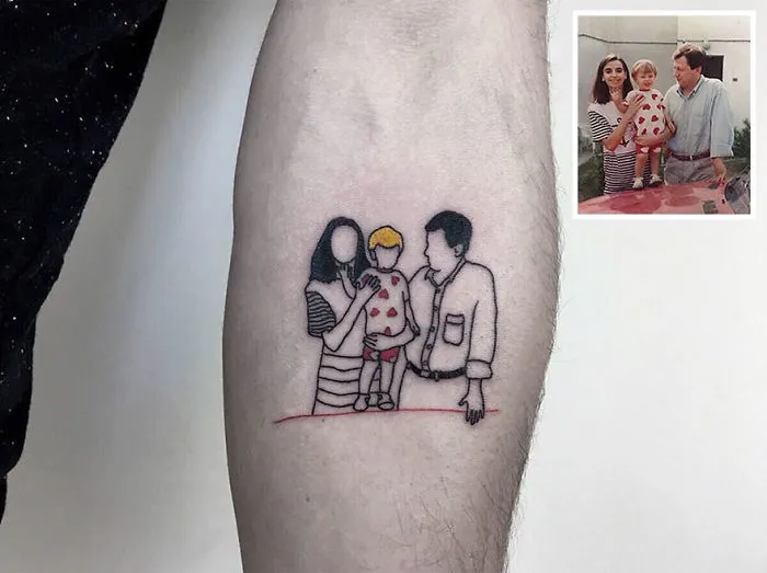 Artist Turns Your Most Nostalgic Childhood Pics Into Stylish Tattoos So You Always Have Them On Your Skin