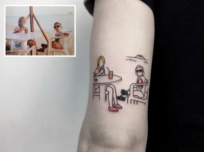 Artist Turns Your Most Nostalgic Childhood Pics Into Stylish Tattoos So You Always Have Them On Your Skin