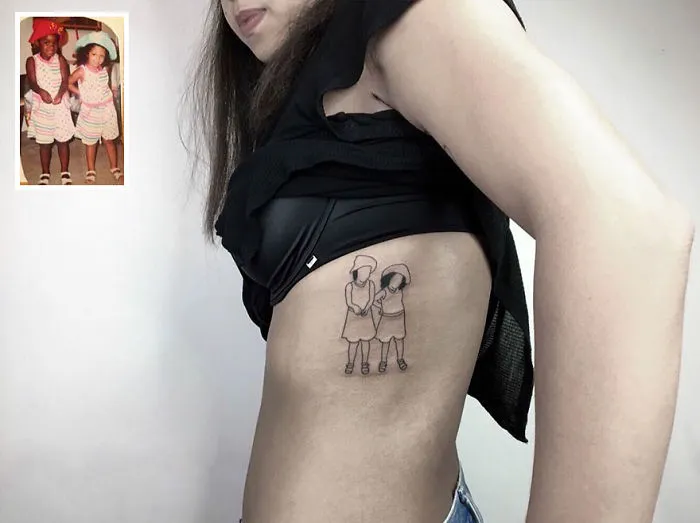 Artist Turns Your Most Nostalgic Childhood Pics Into Stylish Tattoos So You Always Have Them On Your Skin
