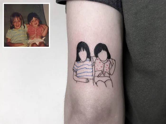 Artist Turns Your Most Nostalgic Childhood Pics Into Stylish Tattoos So You Always Have Them On Your Skin