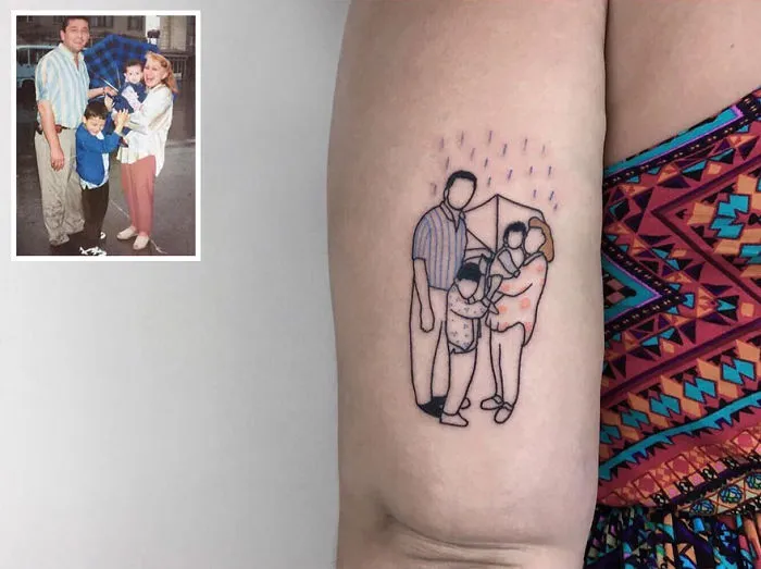Artist Turns Your Most Nostalgic Childhood Pics Into Stylish Tattoos So You Always Have Them On Your Skin