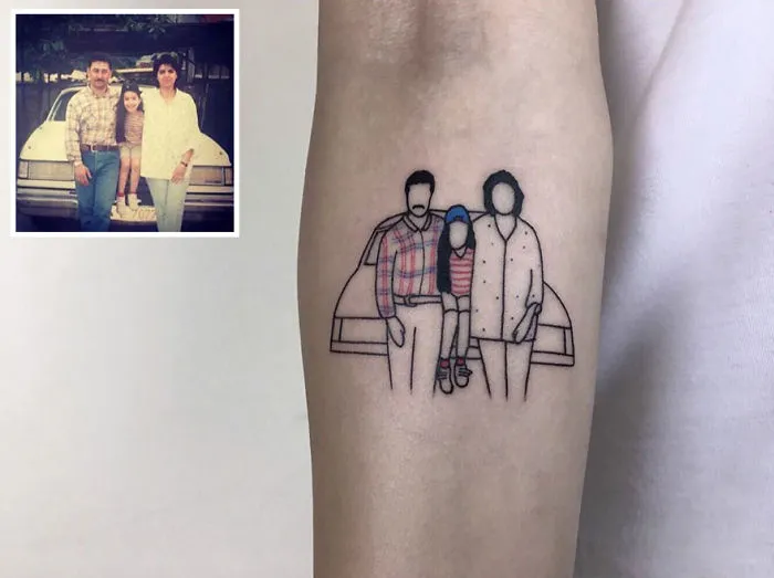 Artist Turns Your Most Nostalgic Childhood Pics Into Stylish Tattoos So You Always Have Them On Your Skin