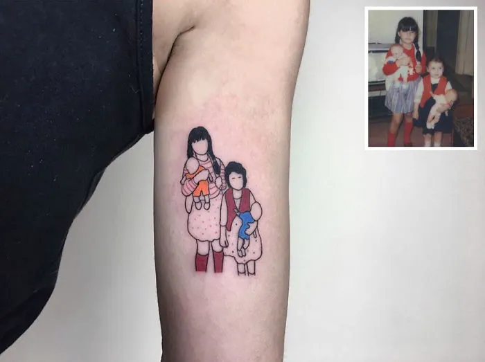 Artist Turns Your Most Nostalgic Childhood Pics Into Stylish Tattoos So You Always Have Them On Your Skin