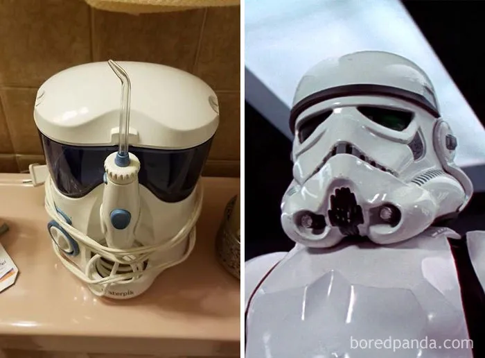 My Mom's Water Pick Looks Like Stormtrooper Helmet