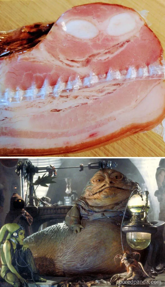 Loncha de bacon que parece Jabba