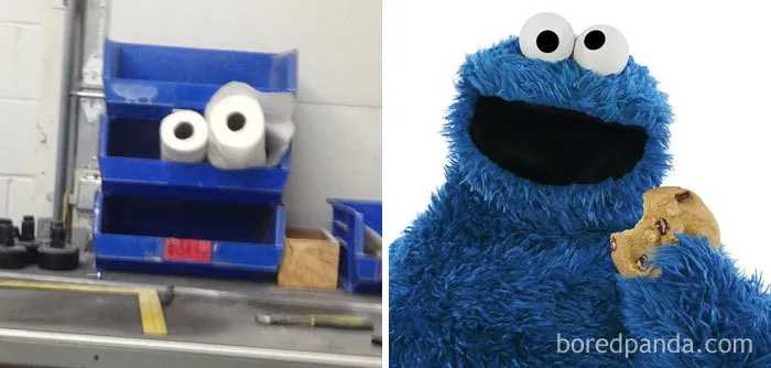 He visto al monstruo de las galletas en el trabajo