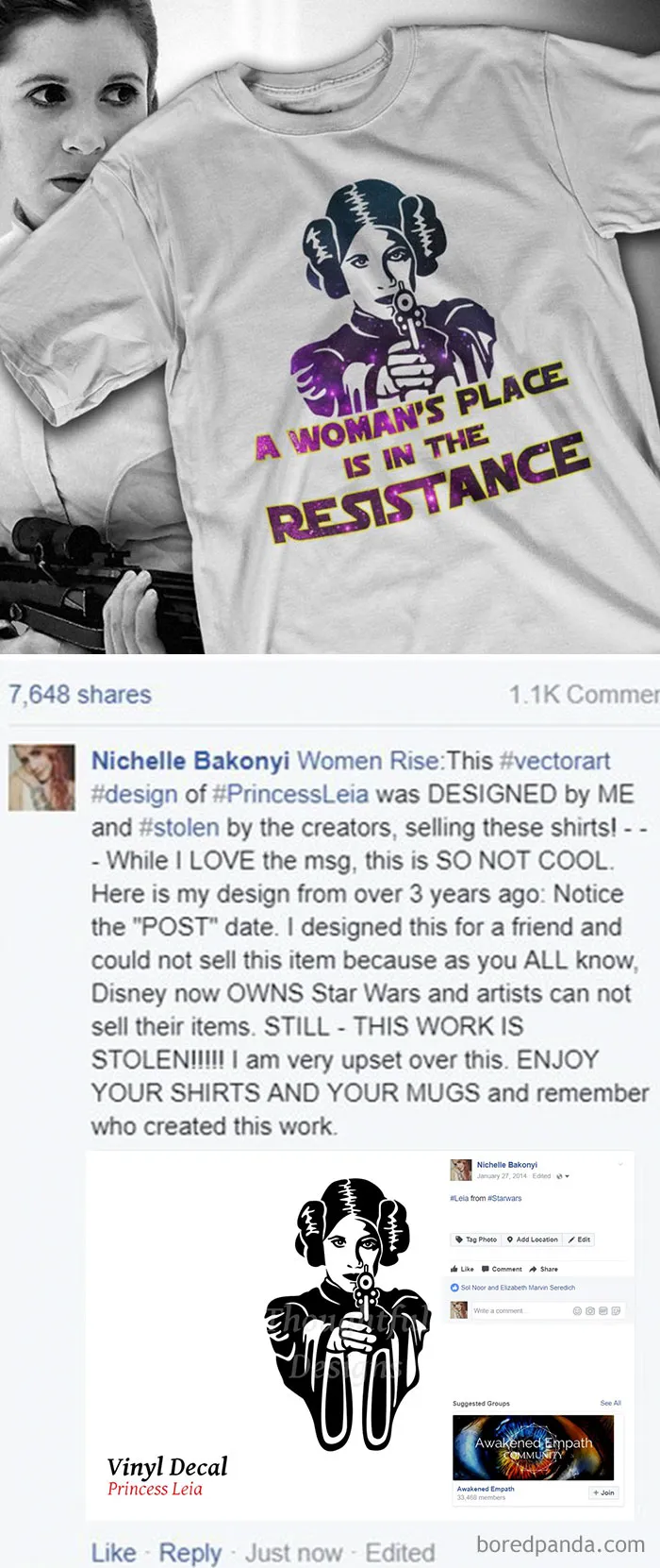 Women Rise Stole My Design Of Princess Leia