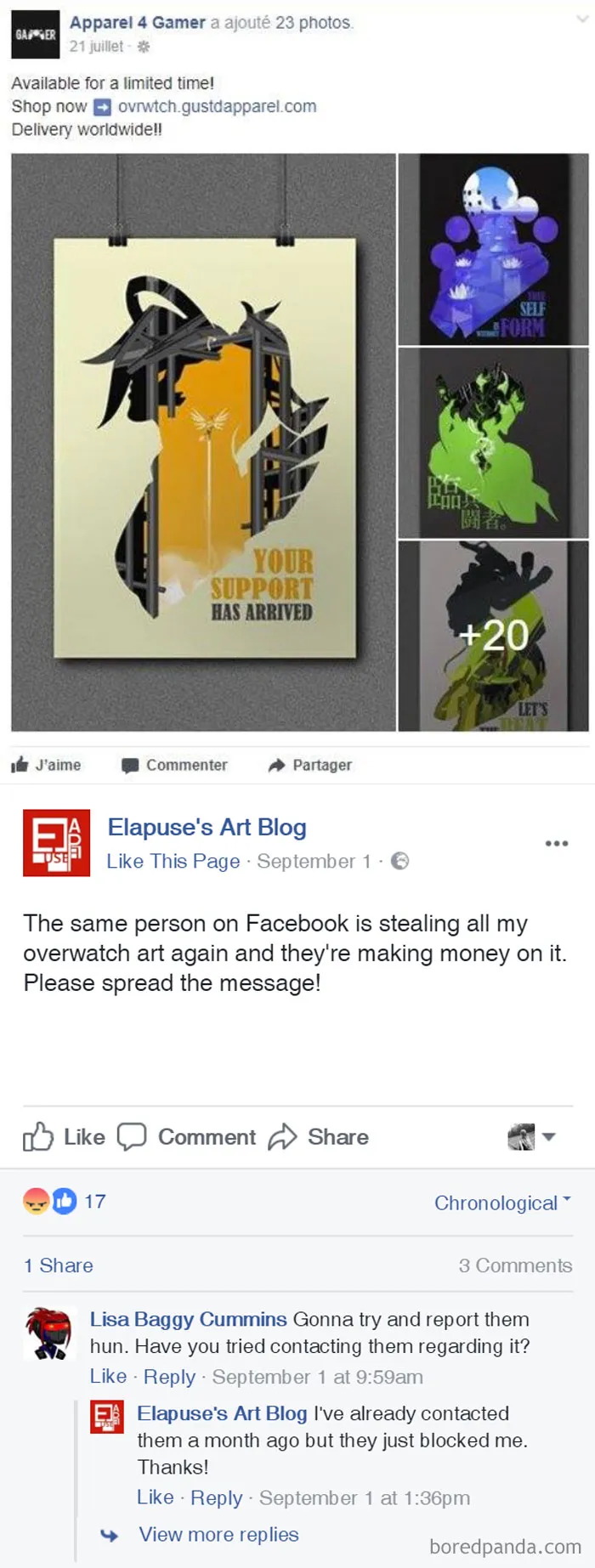 Internet Shop Stealing All Artist's Elapuse Art To Make Money Of It
