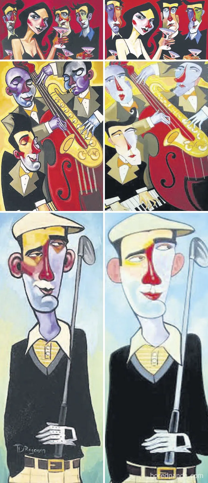 Northern Ireland Painter Martin Bradley Produced Almost “Exact Replicas” (Right) Of Works By American Painter Tim Rogerson (Left)
