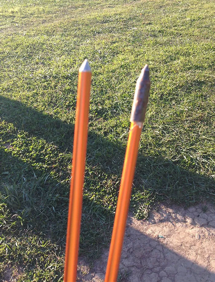 Shot An Arrow Into A Public Archery Target And Accidentally Re-Tipped My Arrow With Another Arrowhead That Was Stuck Inside
