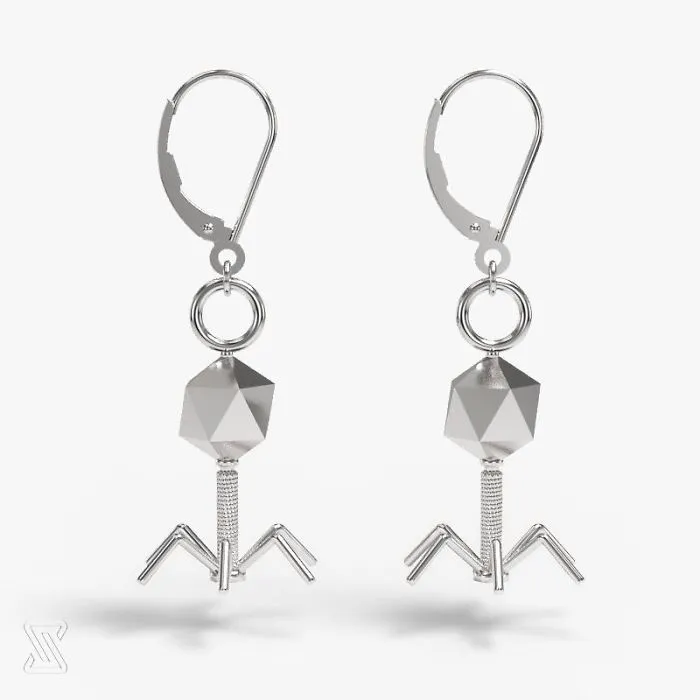 Bacteriophage Earrings