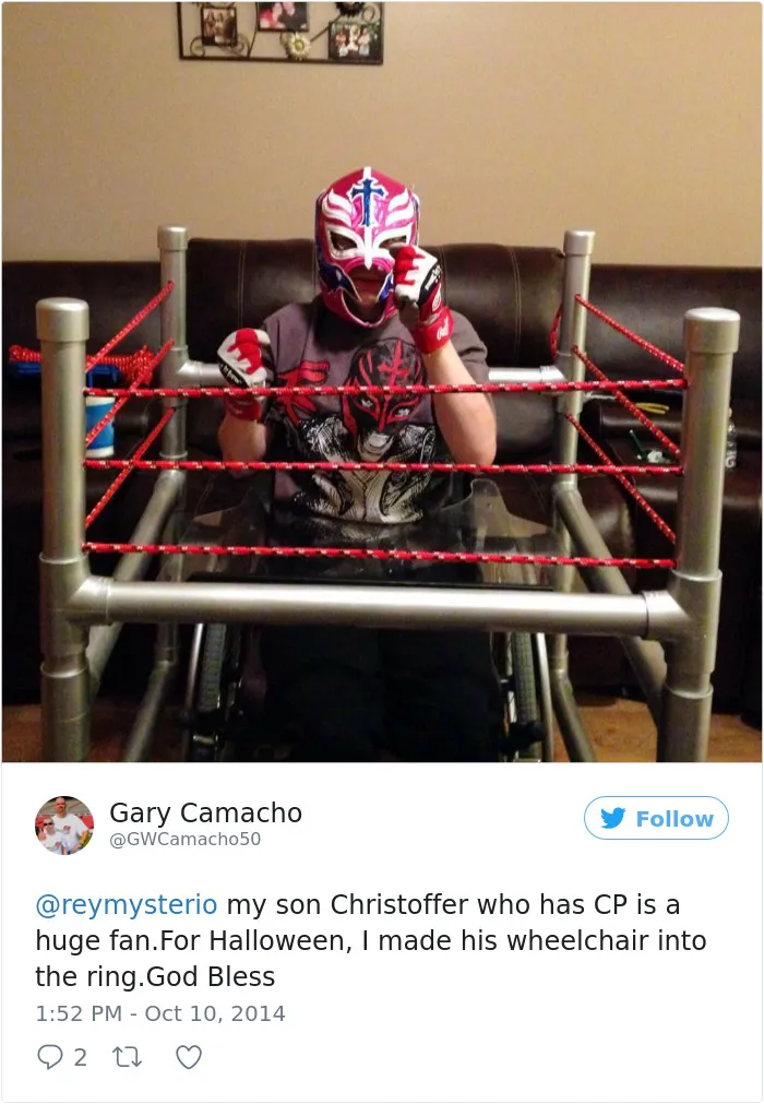 Ring de lucha libre y Rey Misterio