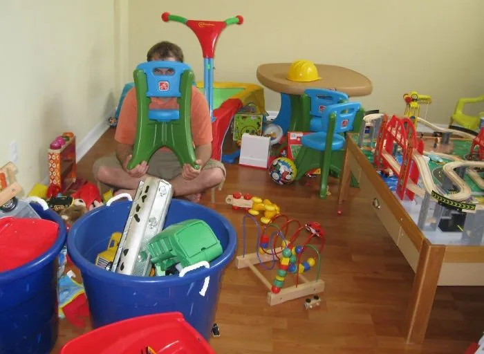 Hoy estaba jugando a escondite con mi sobrino de 3 años, estaba así y no me vio