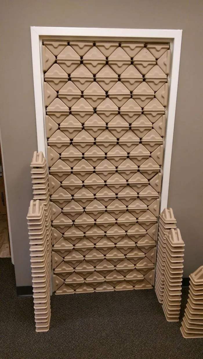 The Way This Packing Material Fits In My Coworker's Door Way
