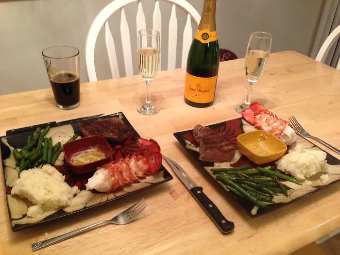 My Wife And I Couldn't Go Out To A Fancy Dinner For Our Anniversary, So I Decided To Surprise Her By Whipping Something Up