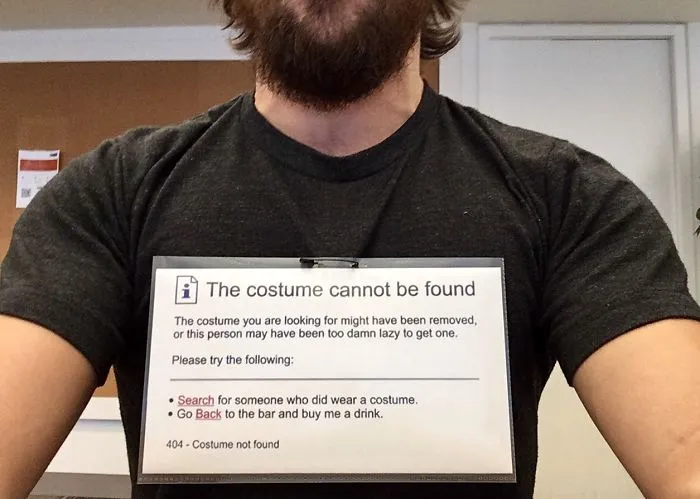 Last Year I Stuck 50 Samples Of Grey Paint Samples To My Shirt For My Office Halloween Party, This Year I Got Even Lazier