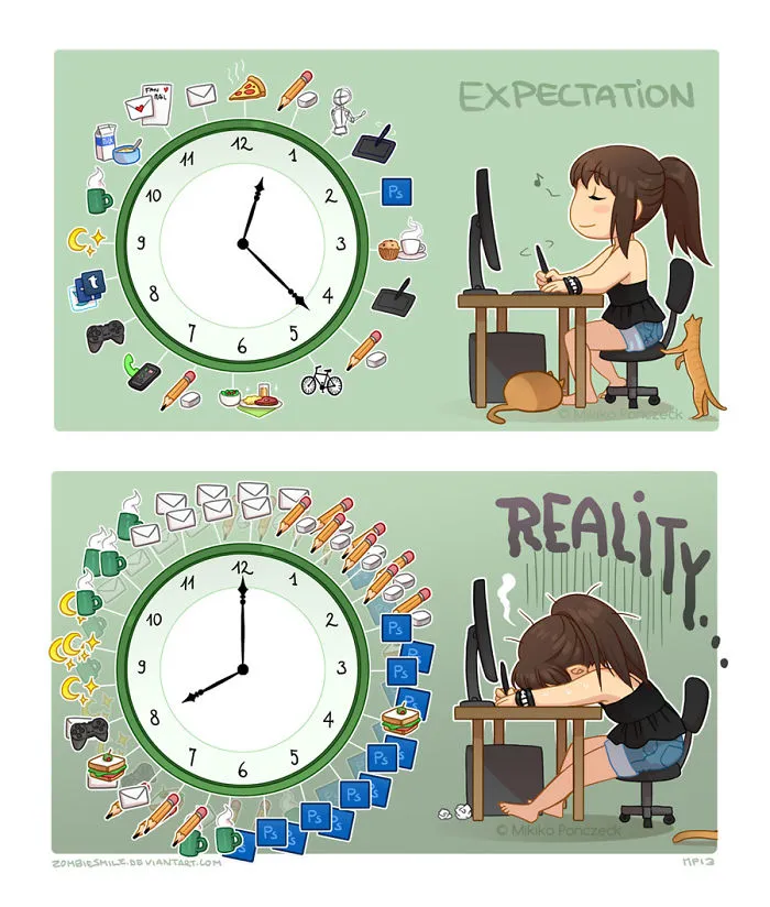 Artist Illustrates Everyday Life With Her Boyfriend And Cat In 56 Adorable Illustrations