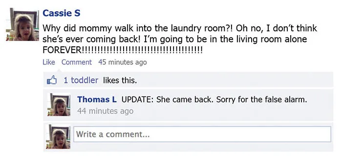 This Is What Would Happen If Toddlers Could Post On Facebook