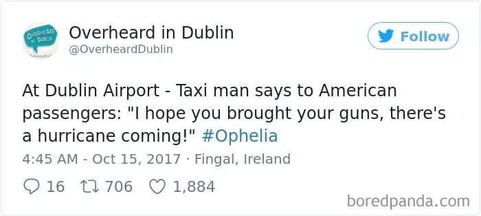 114 Hilarious Reactions To Hurricane Ophelia By Irish People That Prove They're The Craziest Country Ever