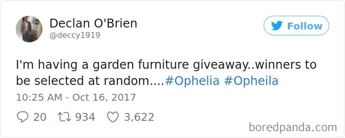 114 Hilarious Reactions To Hurricane Ophelia By Irish People That Prove They're The Craziest Country Ever