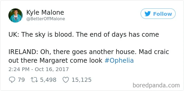 114 Hilarious Reactions To Hurricane Ophelia By Irish People That Prove They're The Craziest Country Ever