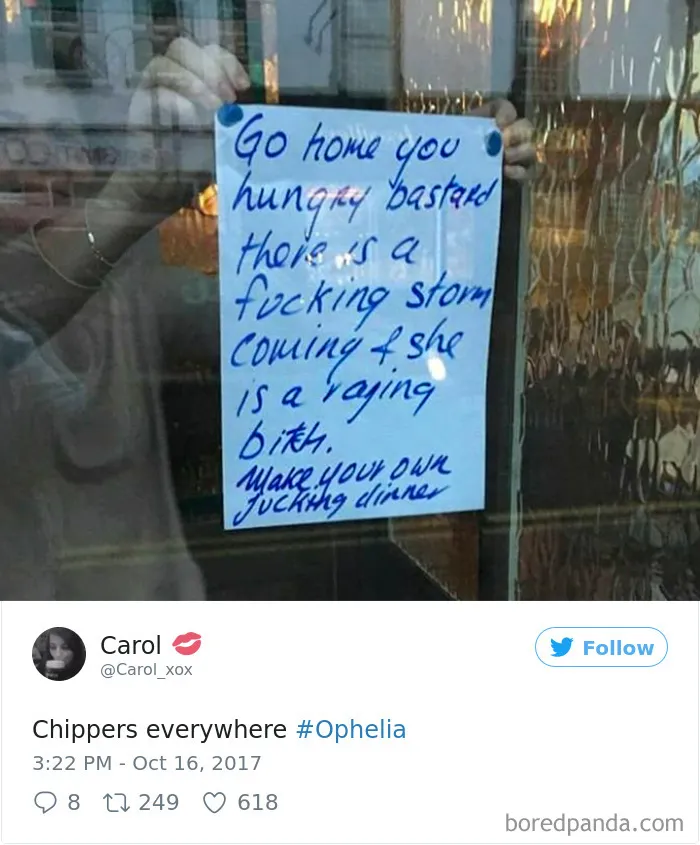 114 Hilarious Reactions To Hurricane Ophelia By Irish People That Prove They're The Craziest Country Ever
