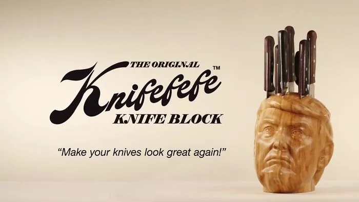 I Made A Knife Block Out Of Donald Trumps Head! It's The Knifefefe Knife Block!