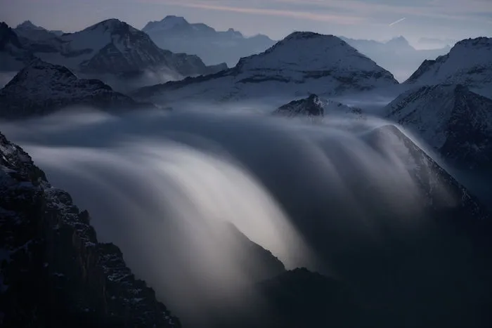 Rivers Of Clouds At Moonlight