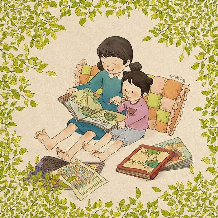 Korean Artist Illustrates Her Memories Of Growing Up With A Sister
