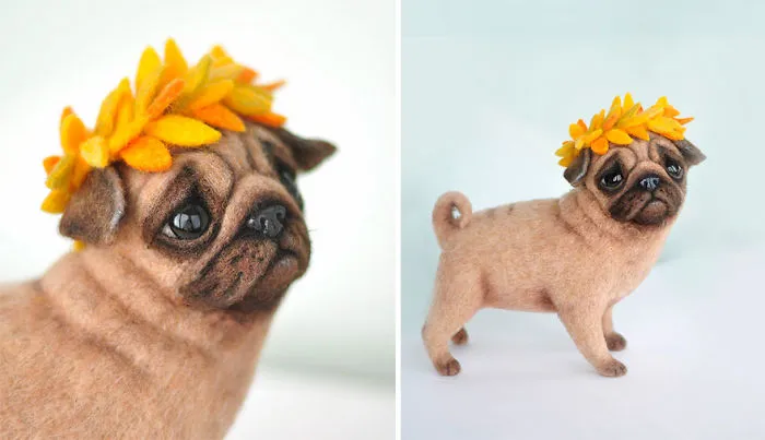 Russian Artists Create Adorable Felted Dogs That Have Their Own Characters