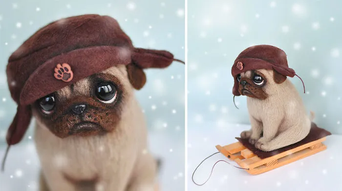 Russian Artists Create Adorable Felted Dogs That Have Their Own Characters