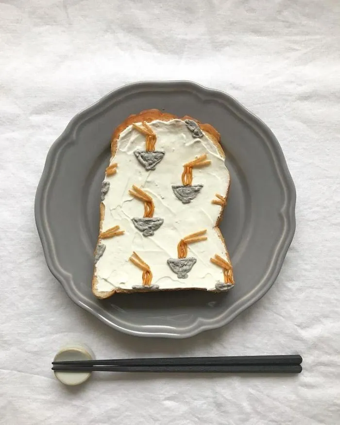 Woman Turns Her Boring Breakfast Toast Into Art
