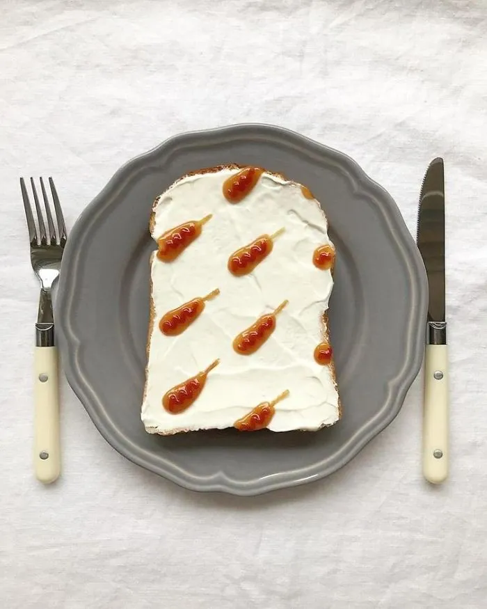 Woman Turns Her Boring Breakfast Toast Into Art