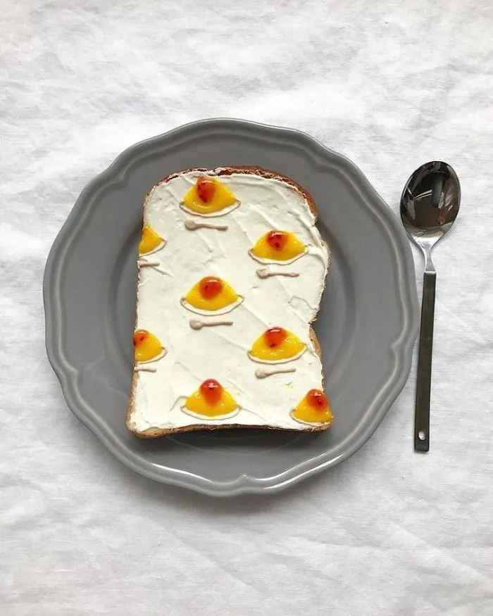 Woman Turns Her Boring Breakfast Toast Into Art