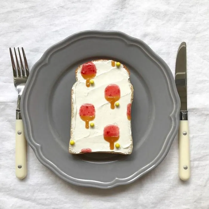 Woman Turns Her Boring Breakfast Toast Into Art
